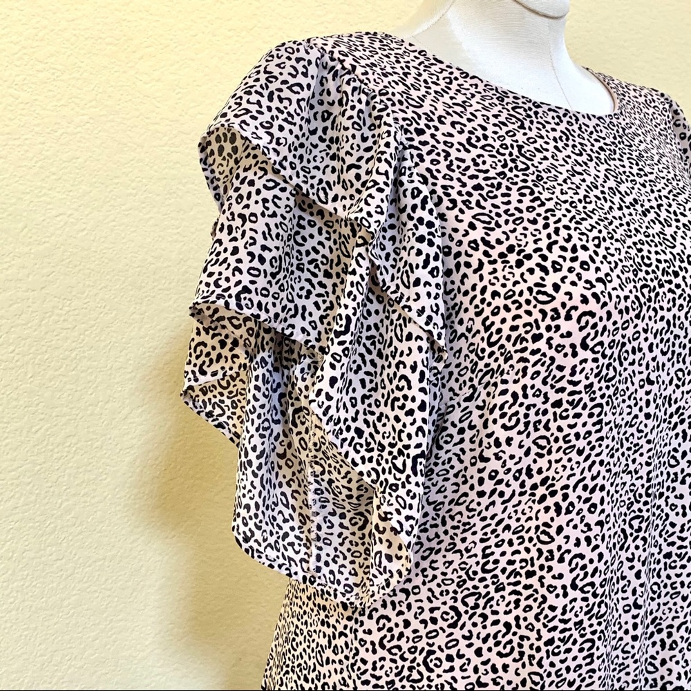Dress Animal Cheetah Print XXL Cream Black NWT - Picture 8 of 16